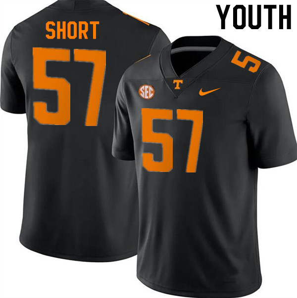 Youth #57 Grier Short Tennessee Volunteers College Football Jerseys Stitched-Black